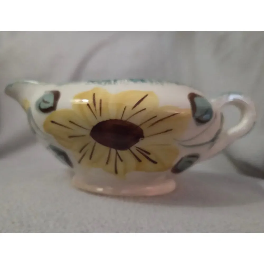 Blue Ridge Southern Pottery Yellow Flower CREAMER Hand Painted